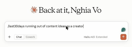 My first question. The model picker said Haiku 4.5.